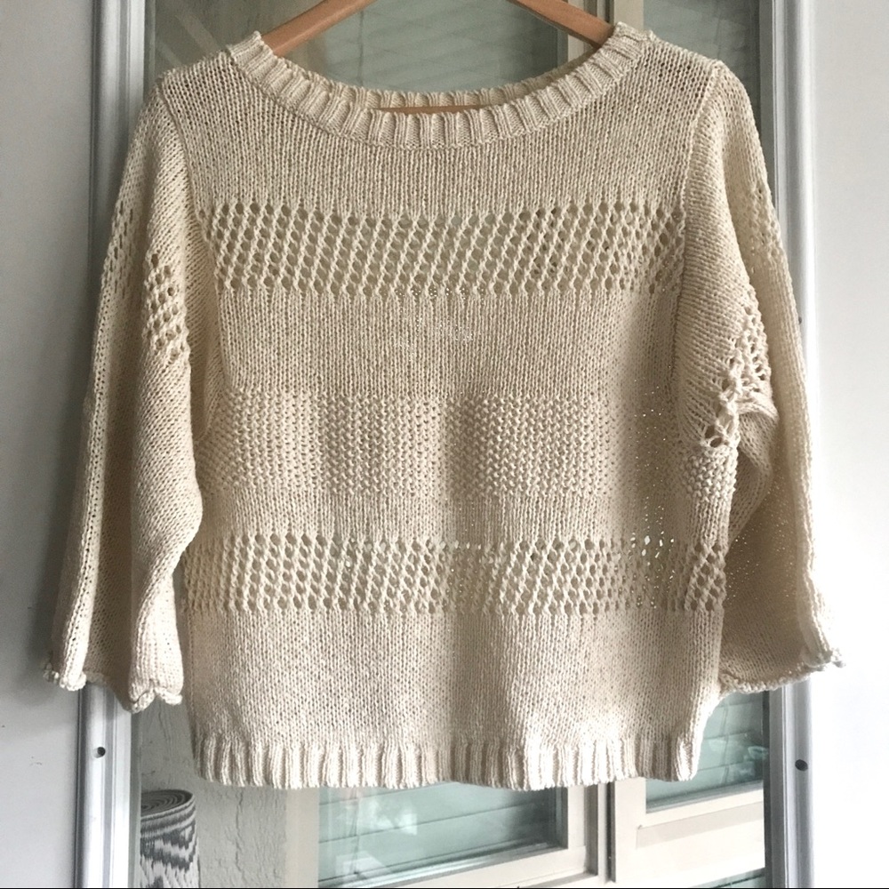Open Knit Pullover Top - Picture 2 of 6